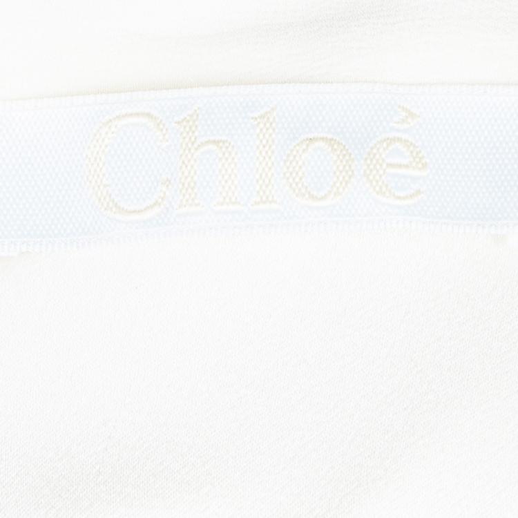 Pre Owned Chloe Off-White Embellished Top L