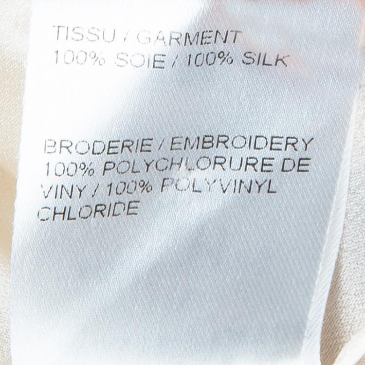 Pre Owned Chloe Off-White Embellished Top L