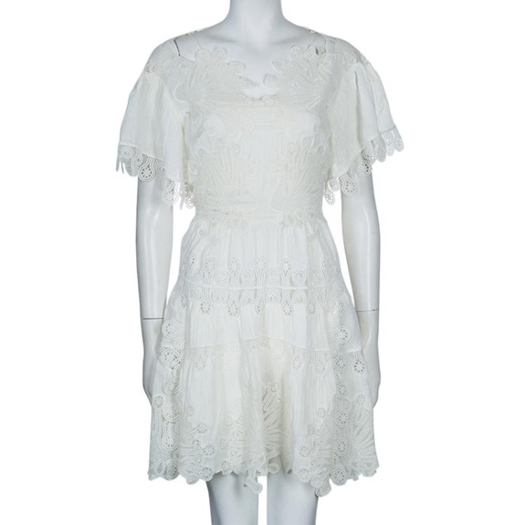 chloe white lace dress