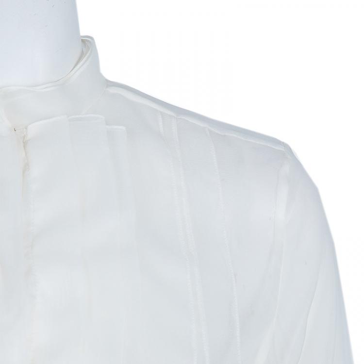 مملوكة مسبقًا Chloe White Organza Shirt S