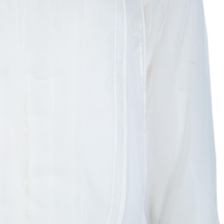 مملوكة مسبقًا Chloe White Organza Shirt S