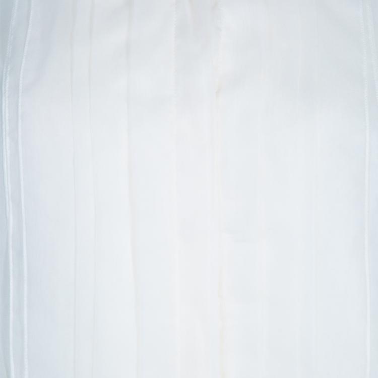 مملوكة مسبقًا Chloe White Organza Shirt S