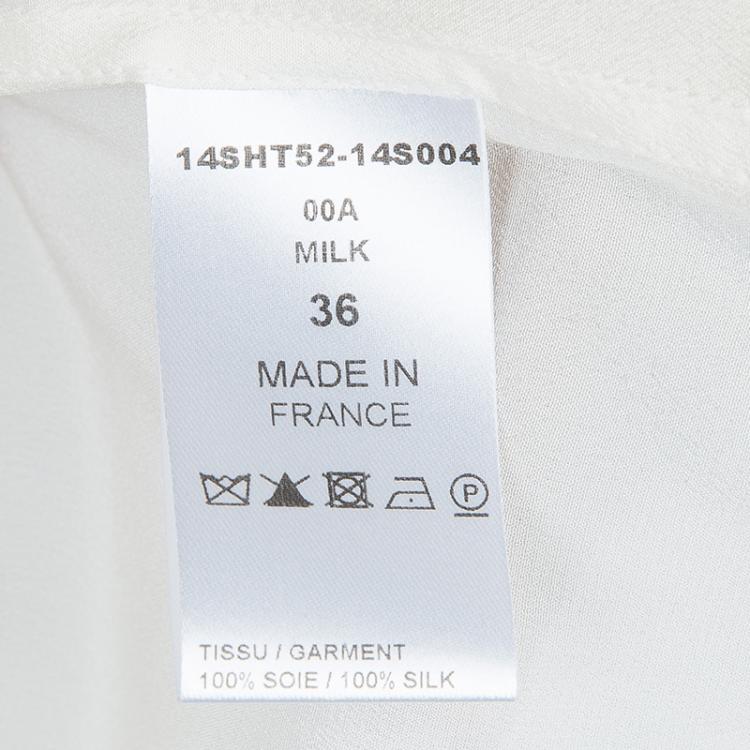 Pre Owned Chloe Off-White Silk High Low Hem Tunic Dress S