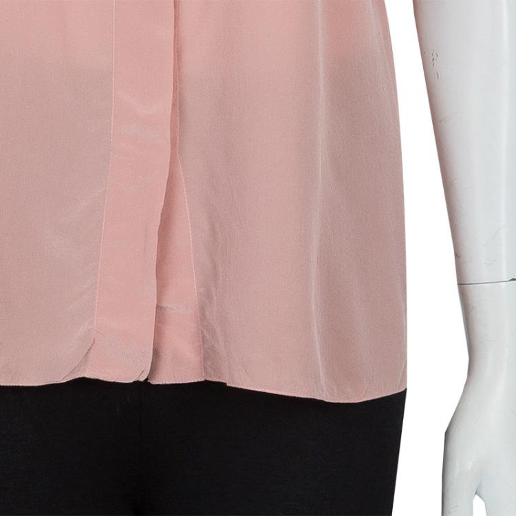Pre Owned Chloe Blush Pink Silk Top M