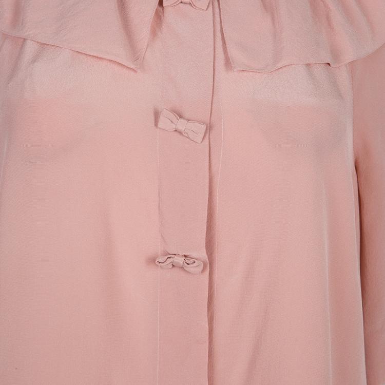 Pre Owned Chloe Blush Pink Silk Top M
