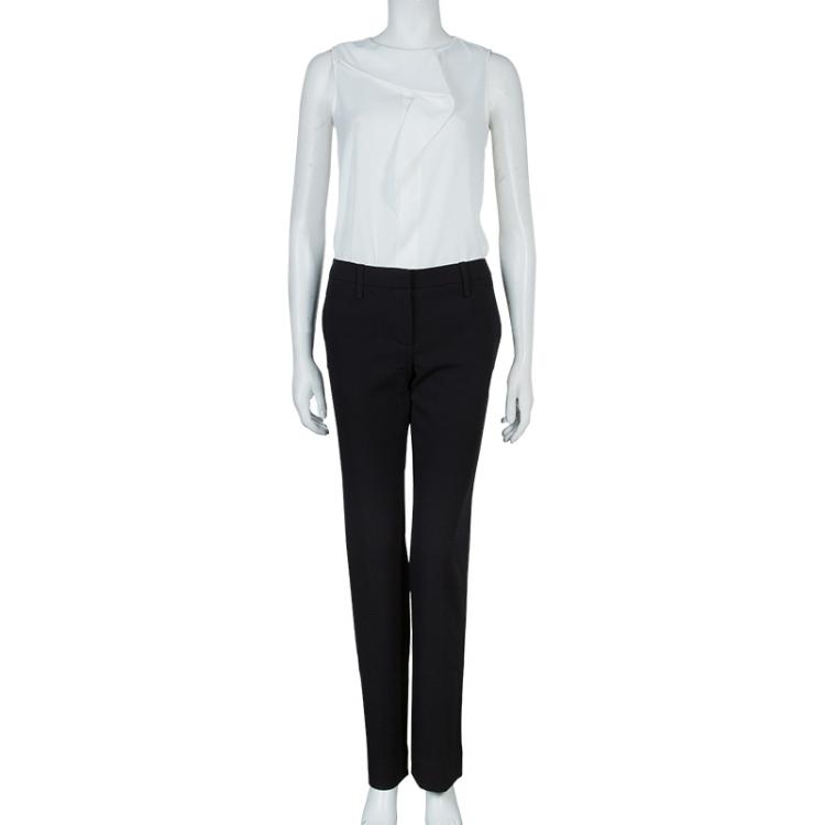 Pre Owned Chloe Black Straight Fit Trousers S