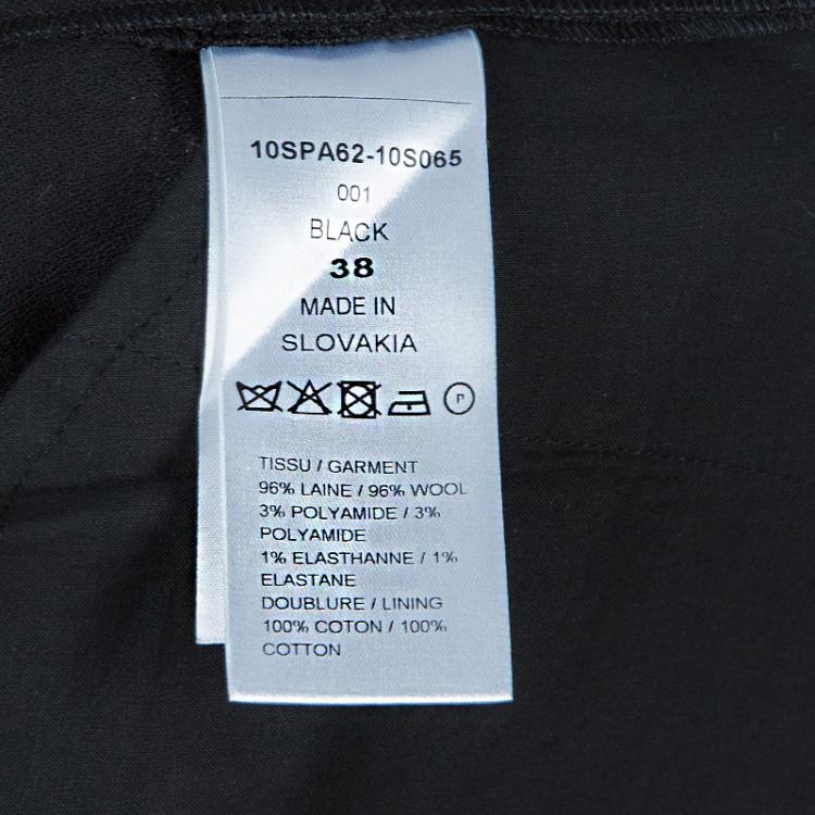Pre Owned Chloe Black Straight Fit Trousers S