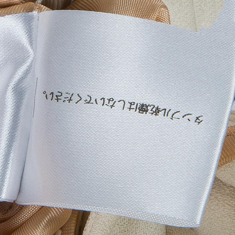 Pre Owned Chloe Cream and Brown Long Sleeve Shift Dress M
