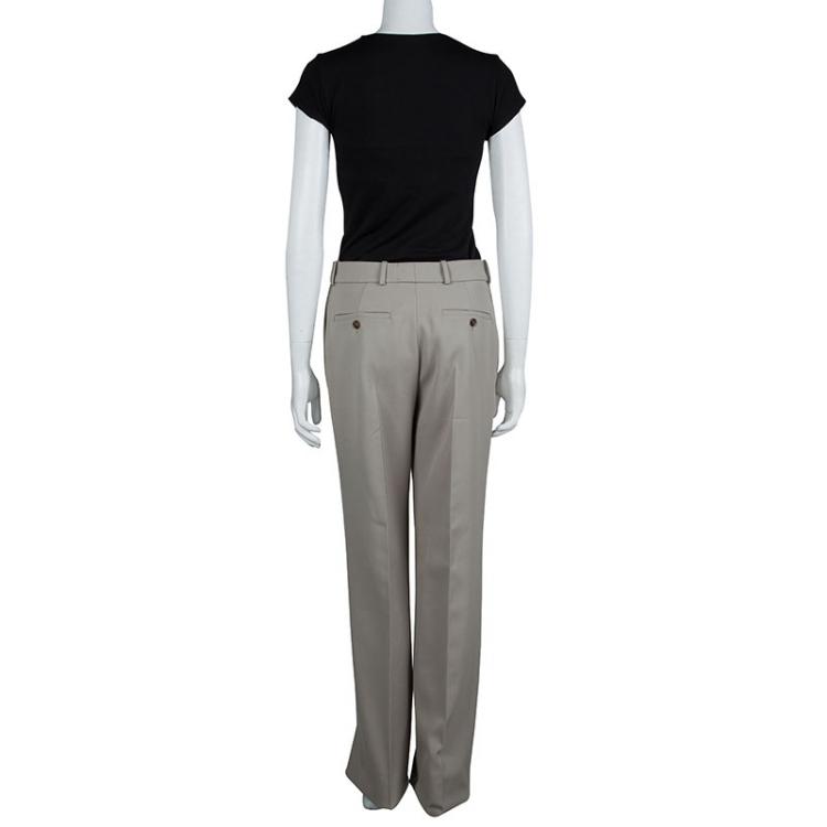 Pre Owned  Chloe Beige Wool Trousers M