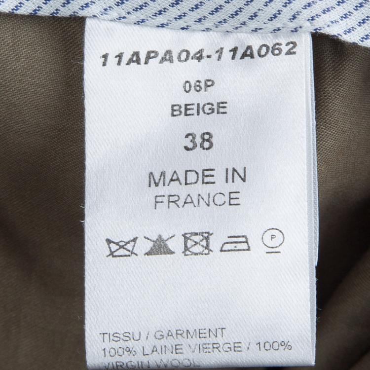 Pre Owned  Chloe Beige Wool Trousers M
