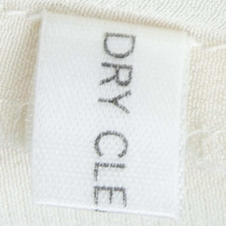 Pre Owned Chloe Cream Silk Long Sleeve Blouse S