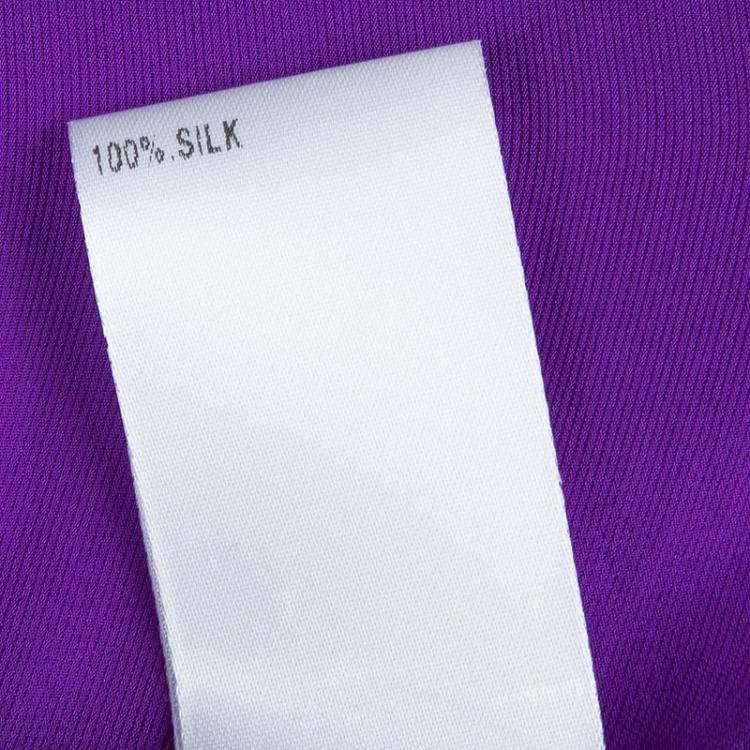 Pre Owned Chloe Purple Silk Buttondown Sleeveless Blouse S