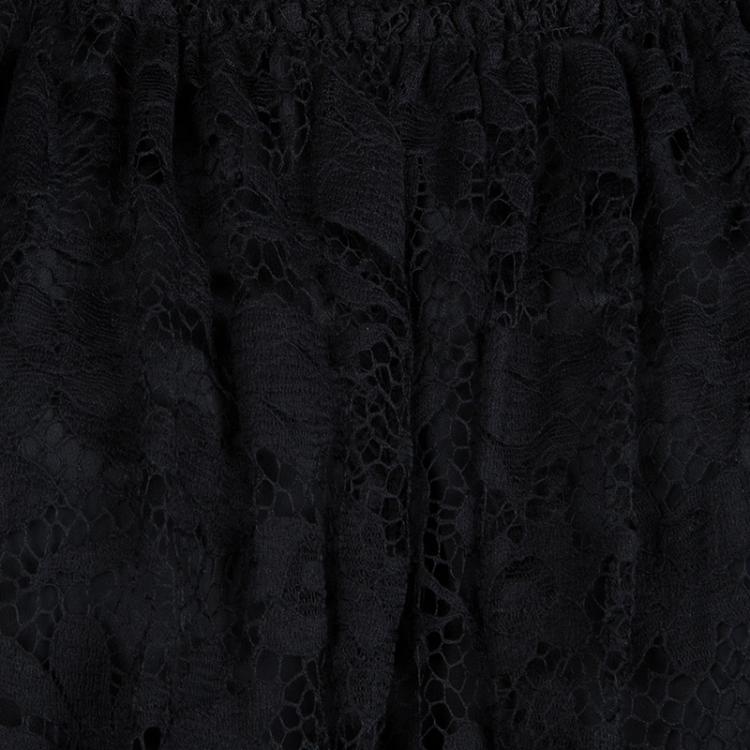 Pre Owned Chloe Black Lace Drop Waist Long Sleeve Dress M