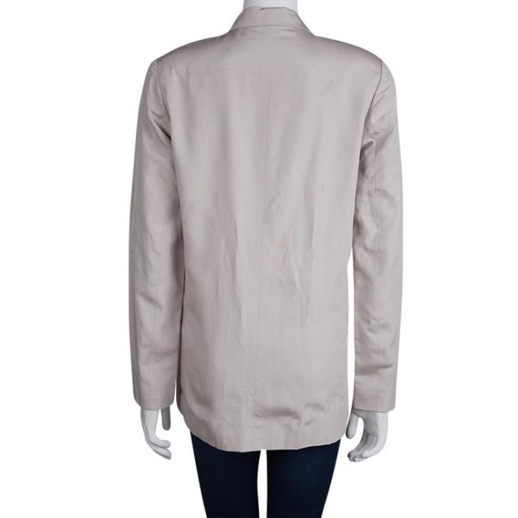 Pre Owned Chloe Beige Notched Collar Tailored Blazer M