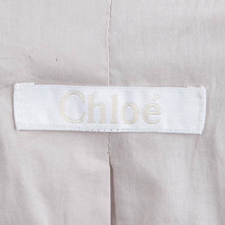 Pre Owned Chloe Beige Notched Collar Tailored Blazer M