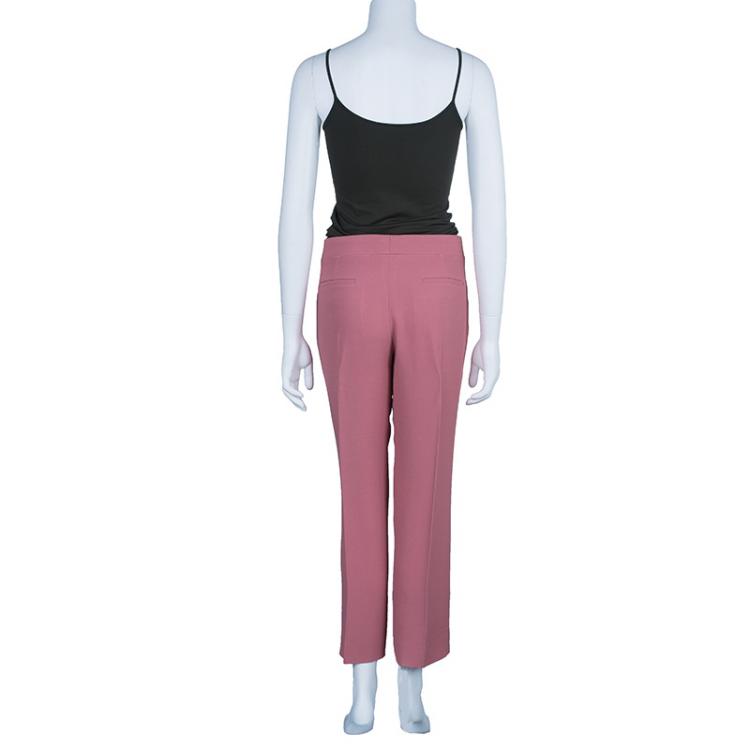 Pre Owned Chloe Pink Cropped Trousers M