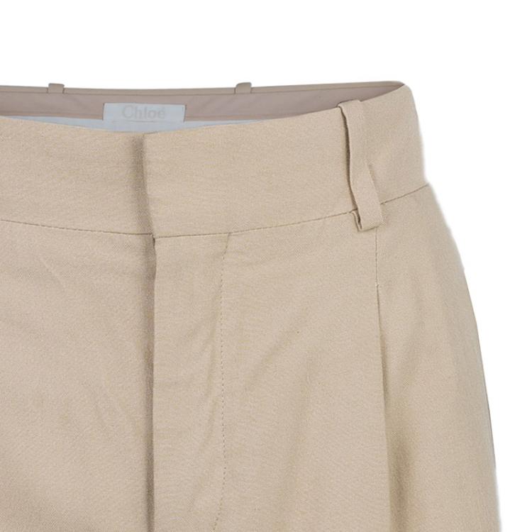 Pre Owned Chloe Beige Fluid Shorts L