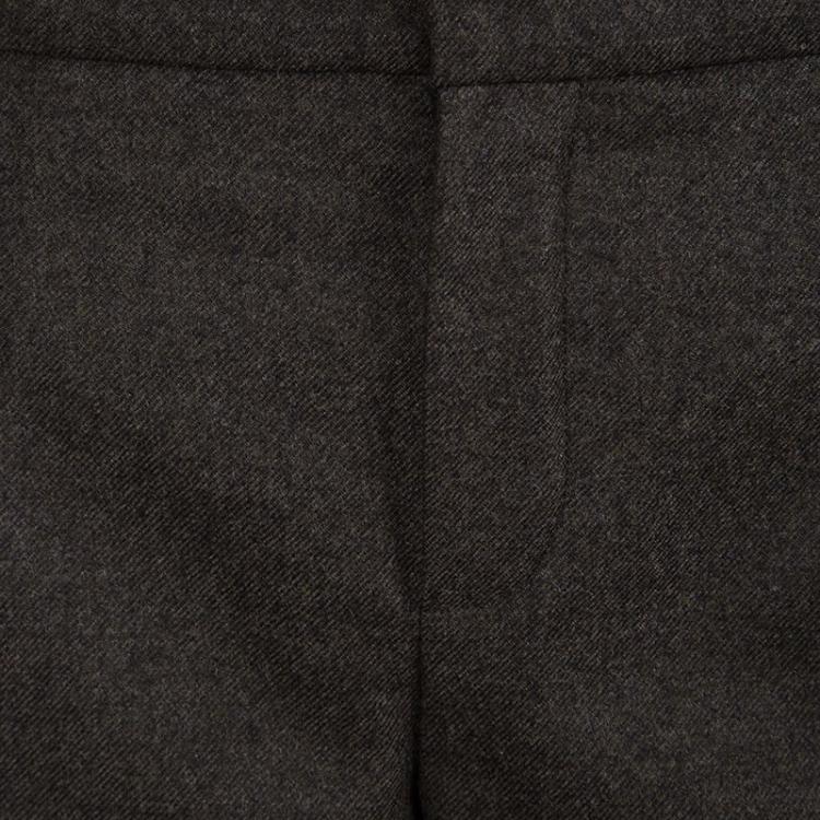 Pre Owned Chloe Brown Wool Straight Fit Trousers M
