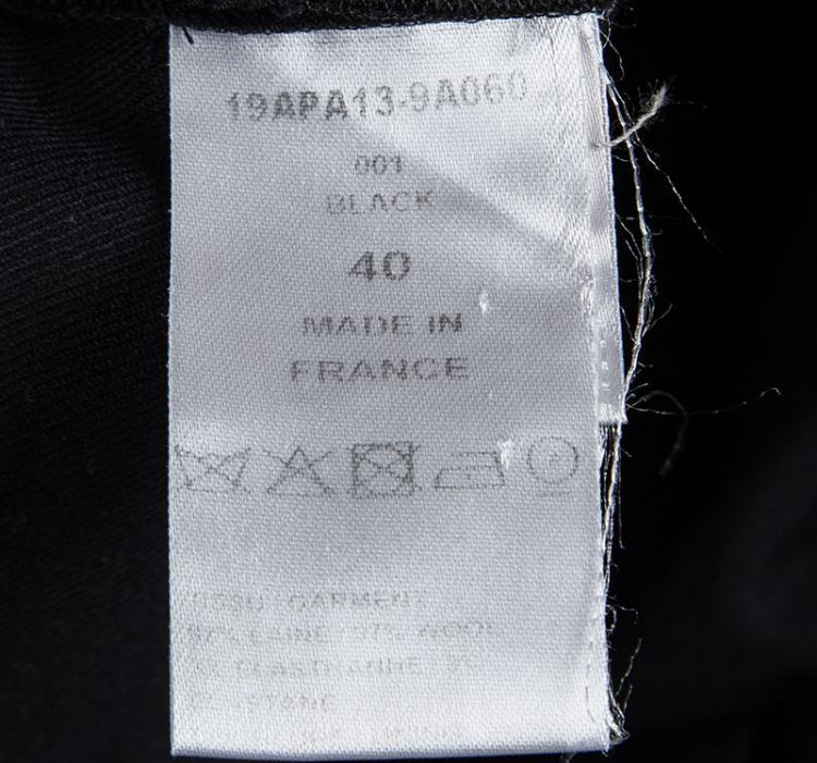 Pre Owned Chloe Black Wool Straight Fit Trousers M