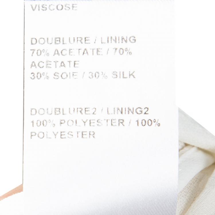 Pre Owned Chloe Cream Sleeveless V-Neck Tie Detail Sheer Dress M
