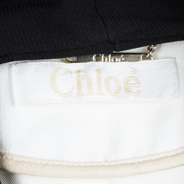 Pre Owned Chloe White Faux Double Layer Blazer M