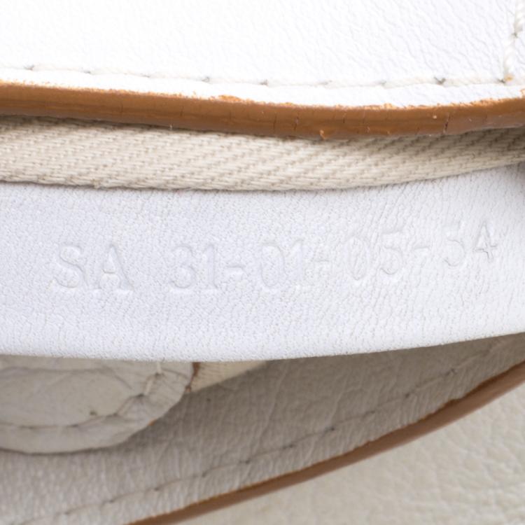 Pre Owned Chloe White Leather Chain Pouch
