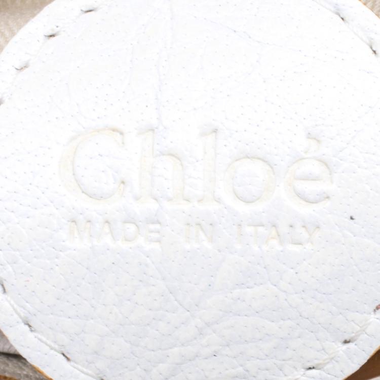 Pre Owned Chloe White Leather Chain Pouch
