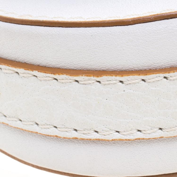 Pre Owned Chloe White Leather Chain Pouch