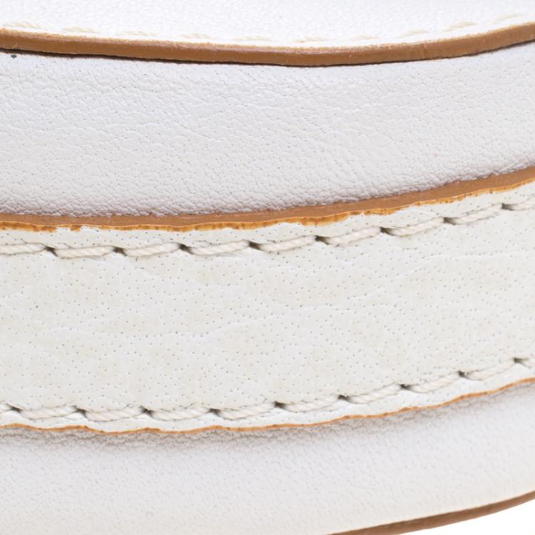 Pre Owned Chloe White Leather Chain Pouch
