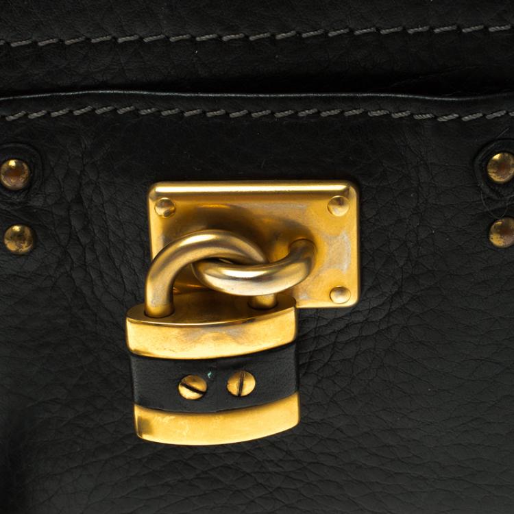 Pre Owned Chloe Black Leather Paddington Small Wallet