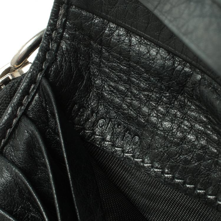 Pre Owned Chloe Black Leather Paddington Small Wallet