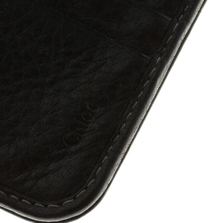 Pre Owned Chloe Black Leather Paddington Small Wallet