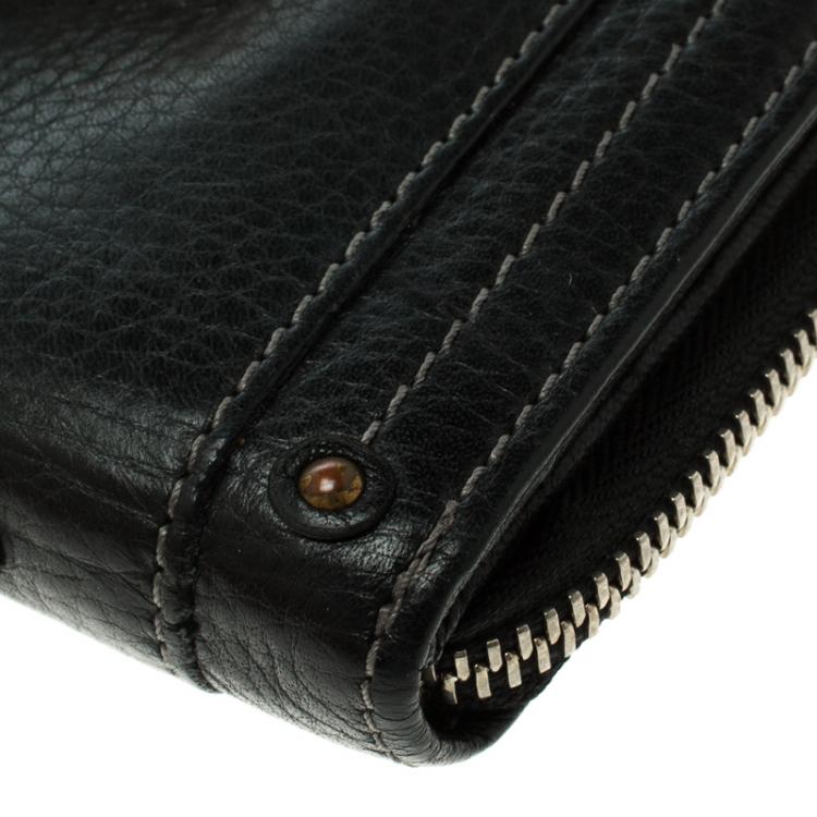 Pre Owned Chloe Black Leather Paddington Small Wallet