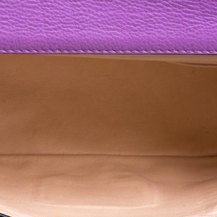 Pre Owned Chloe Lilac Leather Small Elsie Shoulder Bag