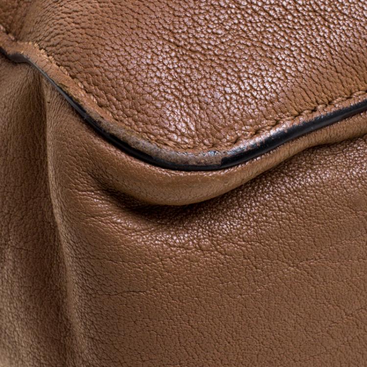 Pre Owned Chloe Brown Leather Large Elsie Shoulder Bag