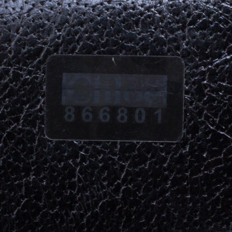 Pre Owned Chloe Black Leather Large Paraty Shoulder Bag