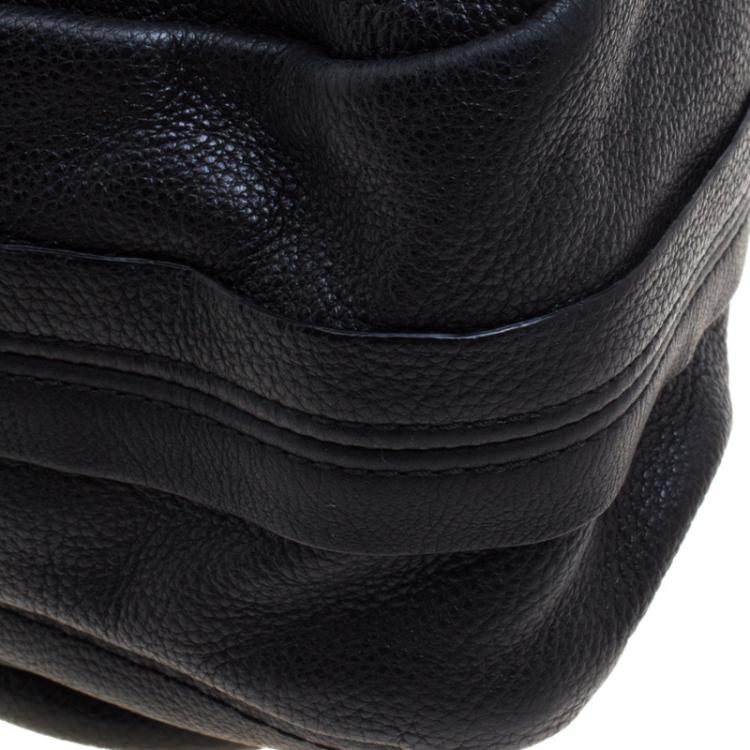 Pre Owned Chloe Black Leather Large Paraty Shoulder Bag