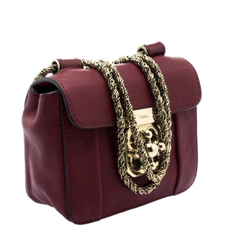 مملوكة مسبقًا Chloe Red Leather Mini Elsie Crossbody Bag