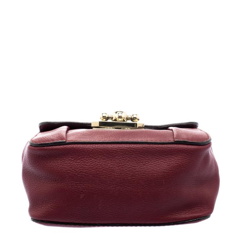 مملوكة مسبقًا Chloe Red Leather Mini Elsie Crossbody Bag