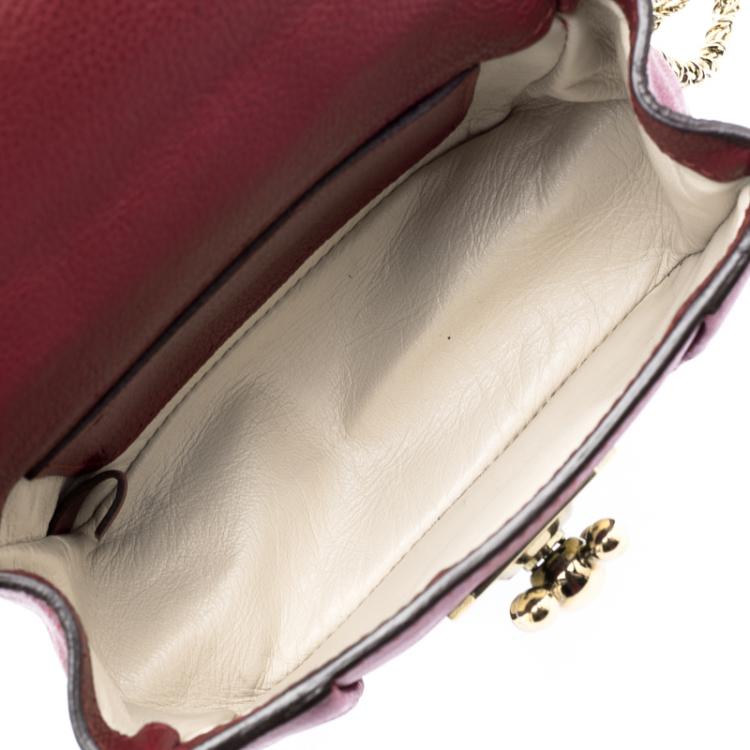 مملوكة مسبقًا Chloe Red Leather Mini Elsie Crossbody Bag