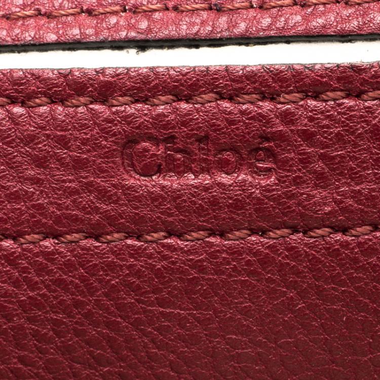 مملوكة مسبقًا Chloe Red Leather Mini Elsie Crossbody Bag