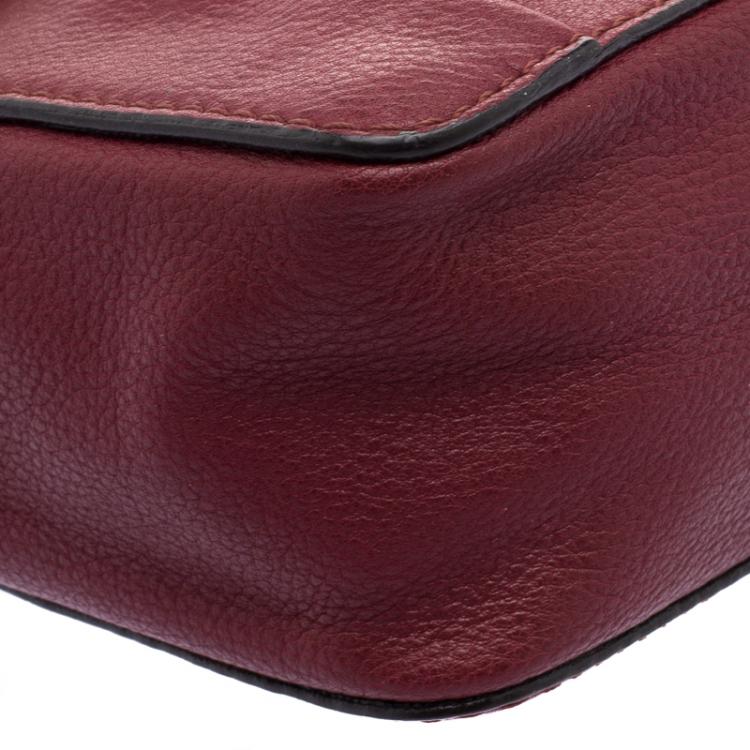 مملوكة مسبقًا Chloe Red Leather Mini Elsie Crossbody Bag