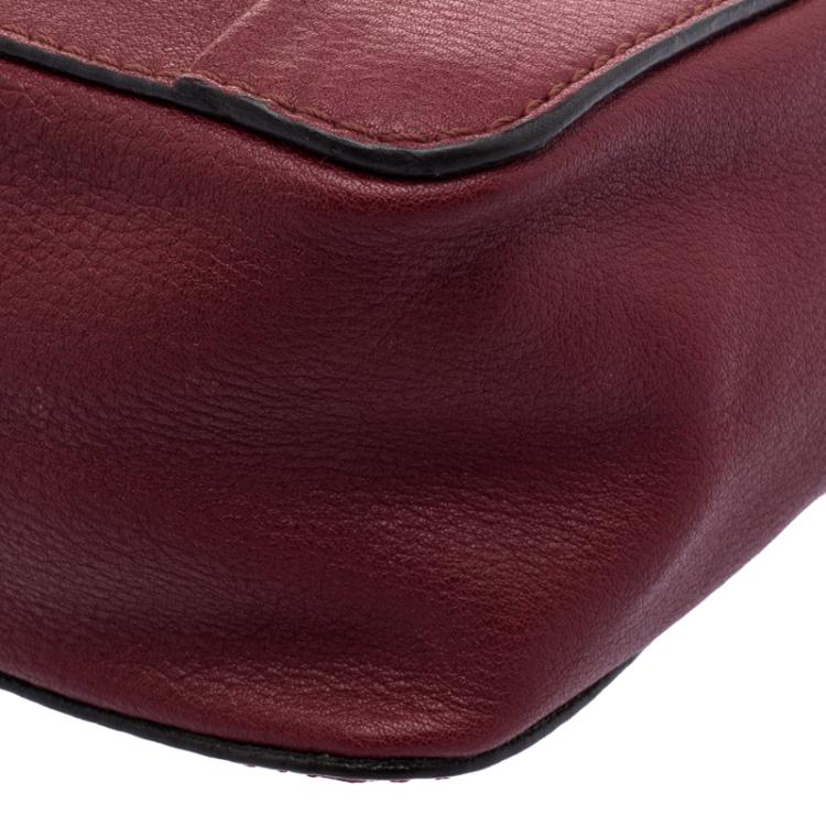 مملوكة مسبقًا Chloe Red Leather Mini Elsie Crossbody Bag