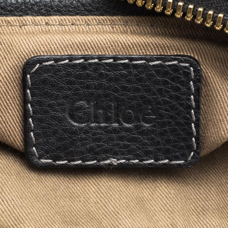 Pre Owned Chloe Black Leather Medium Marcie Hobo