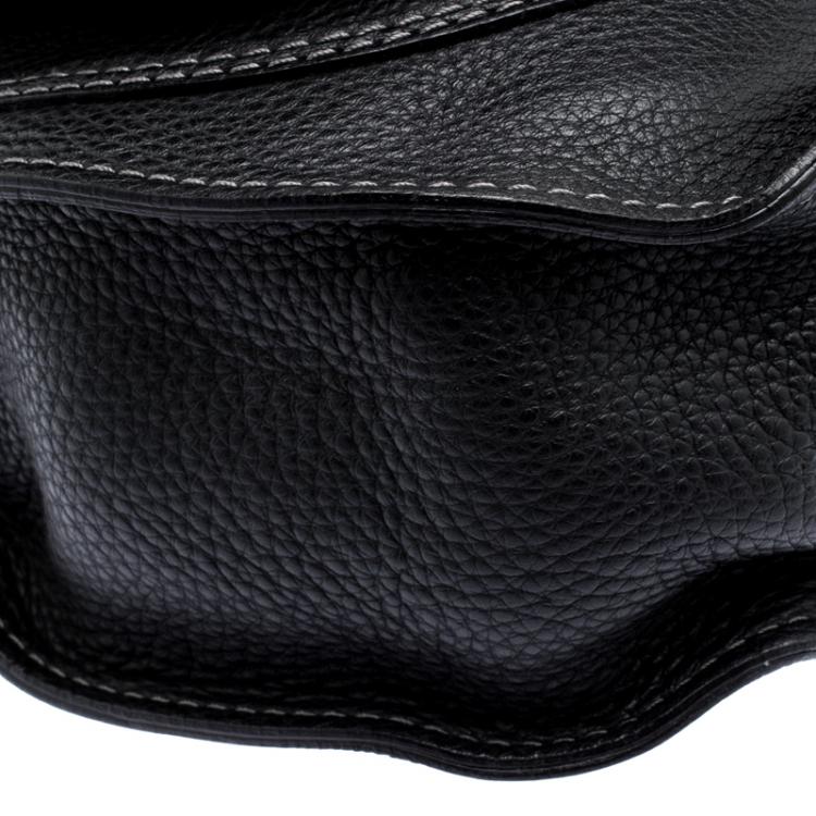 Pre Owned Chloe Black Leather Medium Marcie Hobo