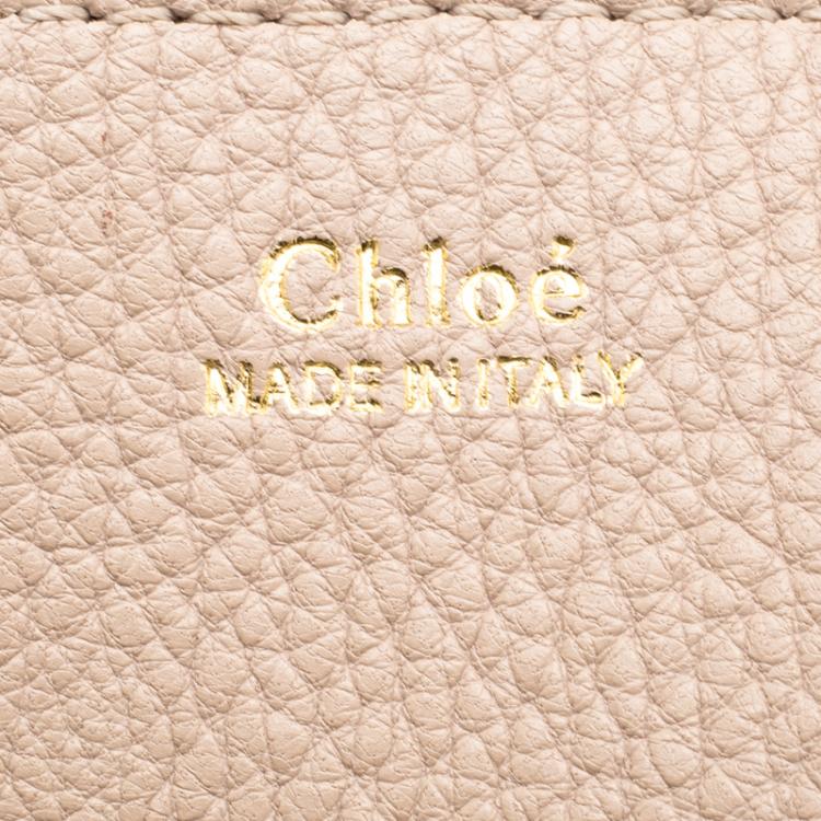 Pre Owned Chloe Beige Leather Small Drew Shoulder Bag