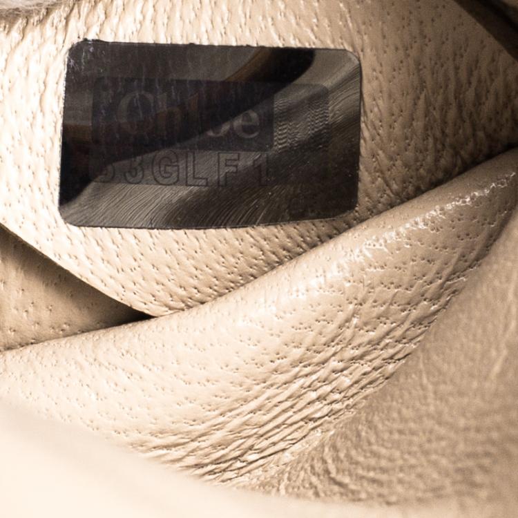 Pre Owned Chloe Beige Leather Small Elsie Shoulder Bag
