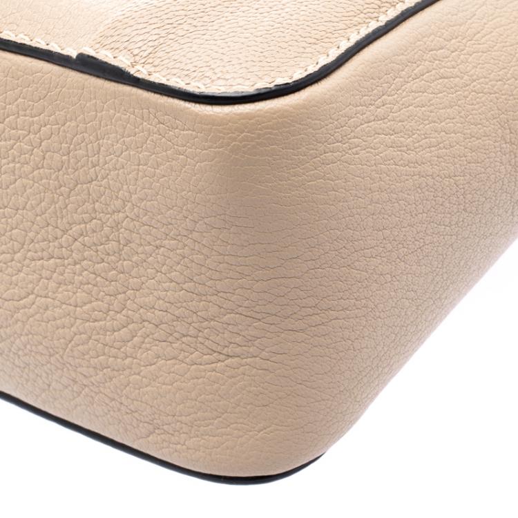 Pre Owned Chloe Beige Leather Small Elsie Shoulder Bag