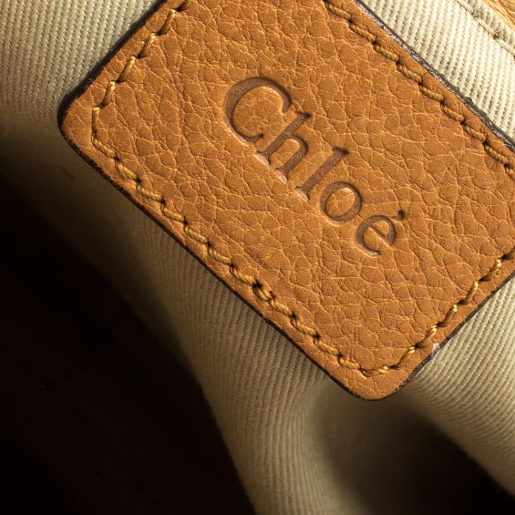 Pre Owned Chloe Tan Leather Medium Paraty Shoulder Bag