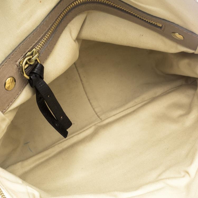 مملوكة مسبقًا Chloe Cream Leather Bay Satchel
